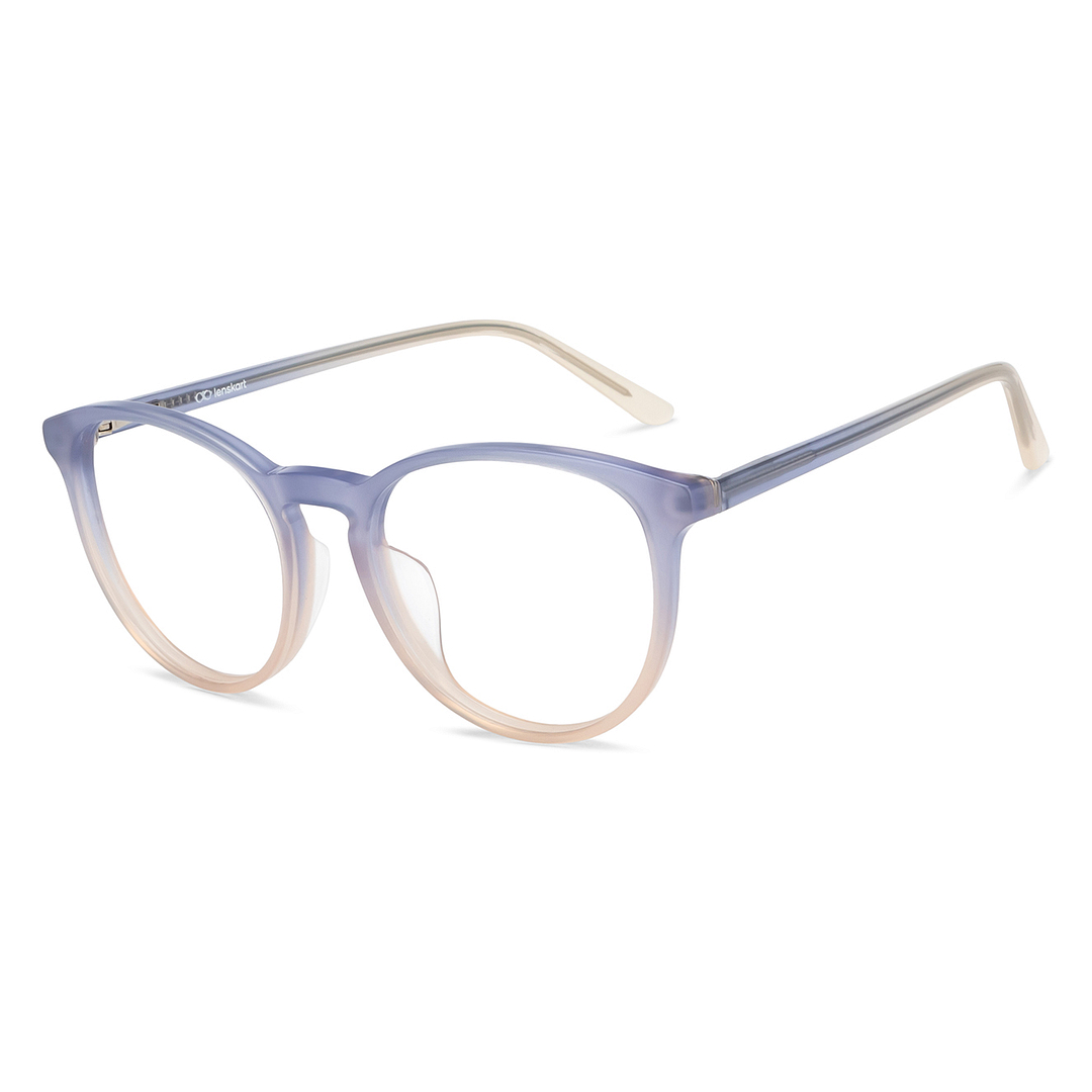 Lenskart Gray Transparent Full Rim Round left side