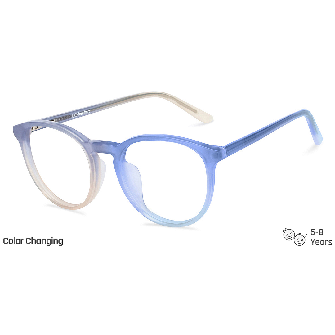 Hooper Gray Transparent Full Rim Round left side