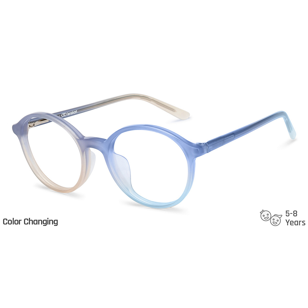 Hooper Gray Transparent Full Rim Round left side