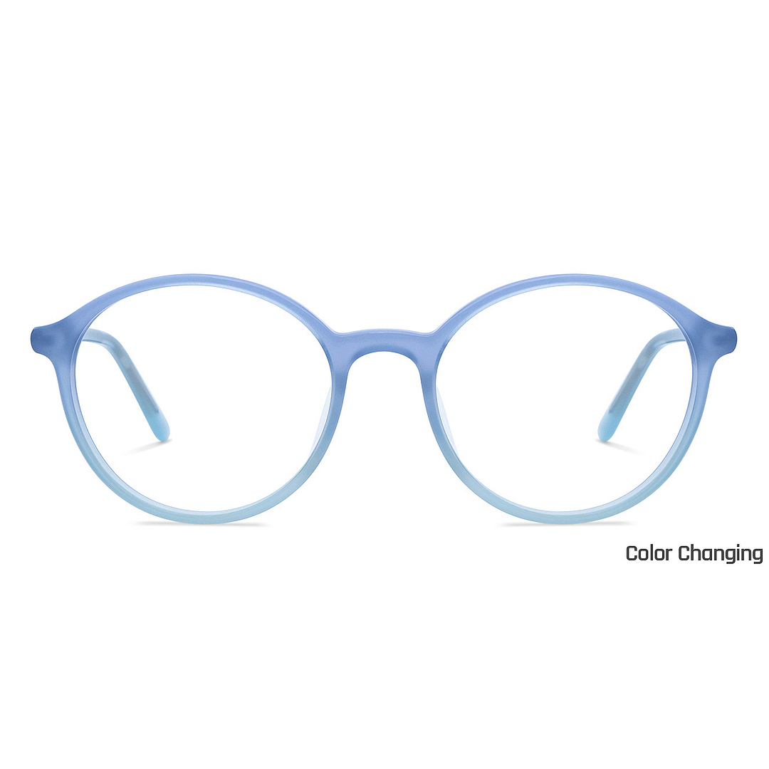 Hooper Gray Transparent Full Rim Round right side