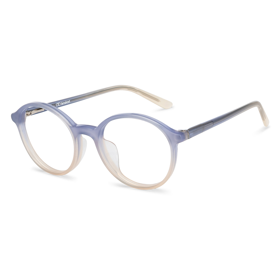 Hooper Gray Transparent Full Rim Round left side