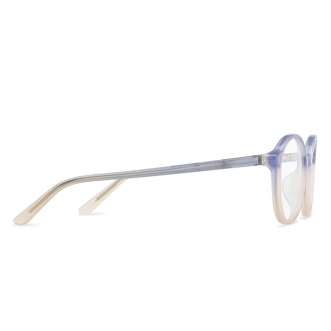 Hooper Gray Transparent Full Rim Round left side