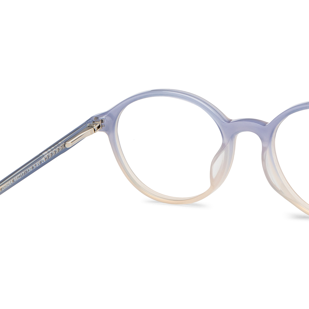 Hooper Gray Transparent Full Rim Round right side