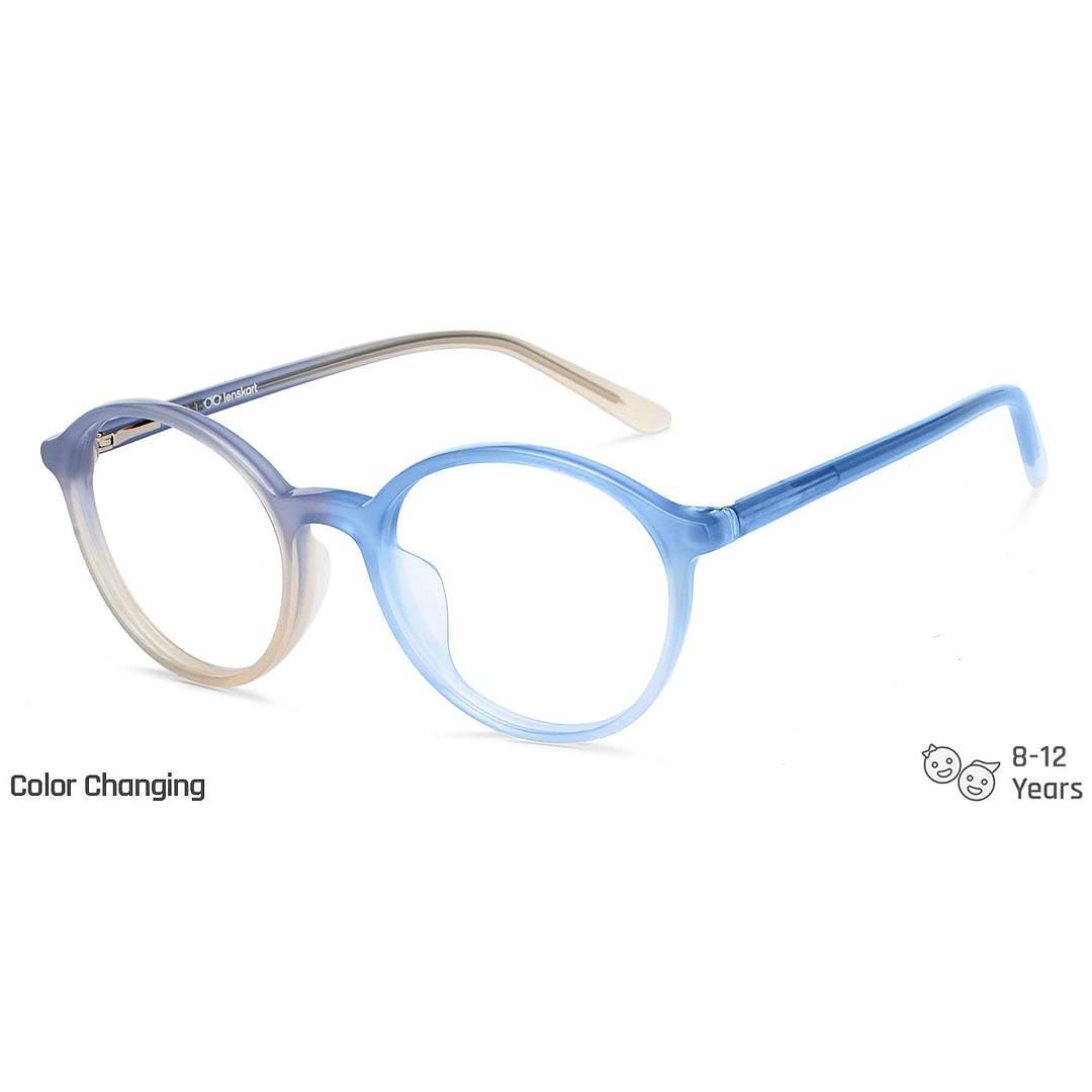 Hooper Gray Transparent Full Rim Round left side