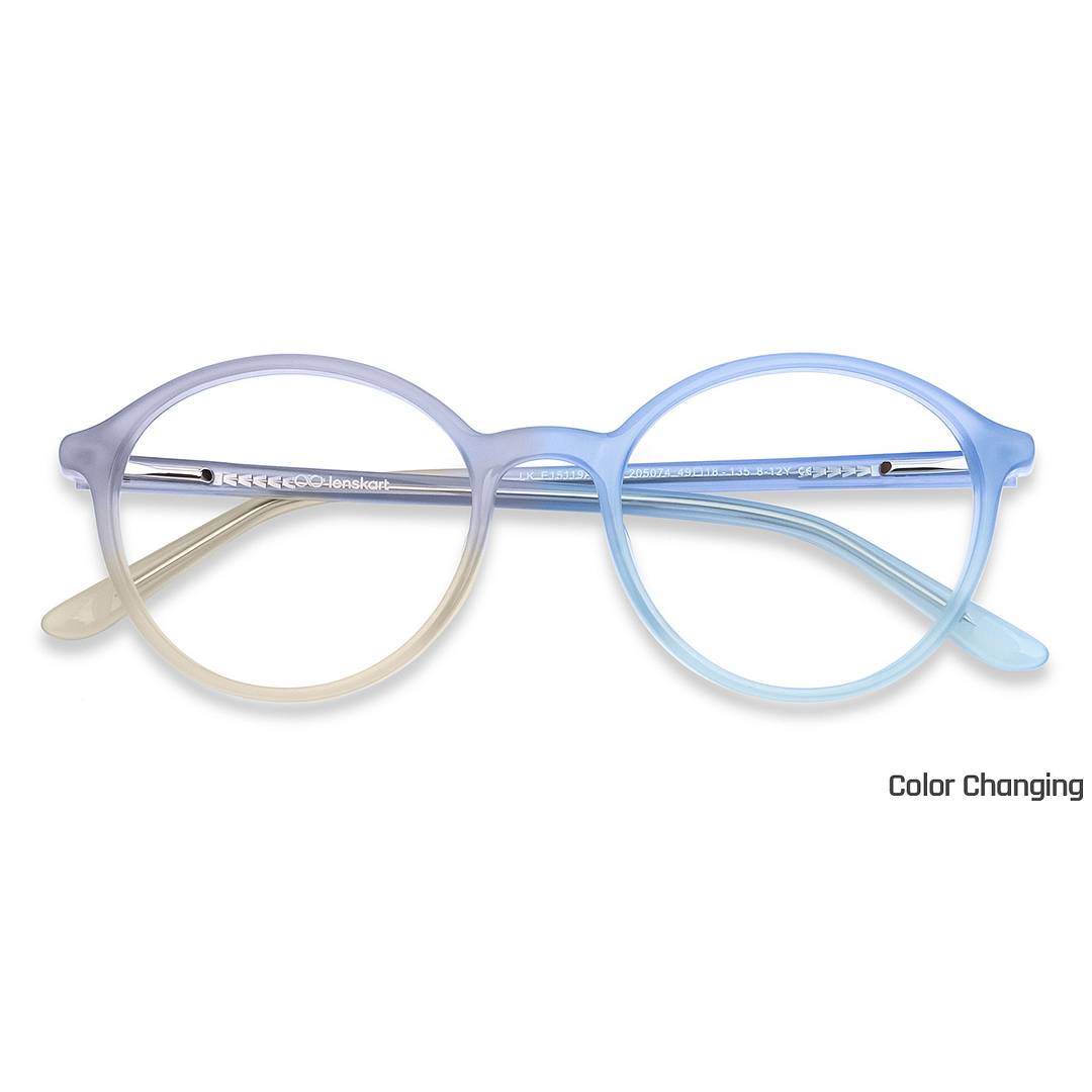 Hooper Gray Transparent Full Rim Round left side