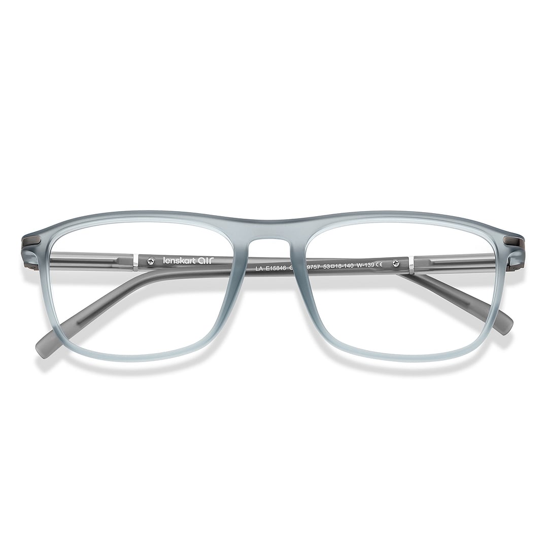 Lenskart Air Gray Transparent Full Rim Square right side