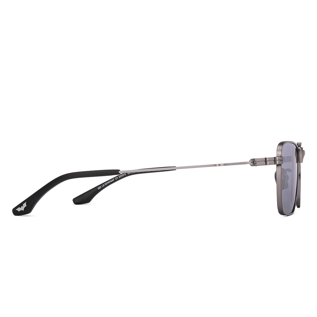 Lenskart Mid Gunmetal Full Rim Geometric right side