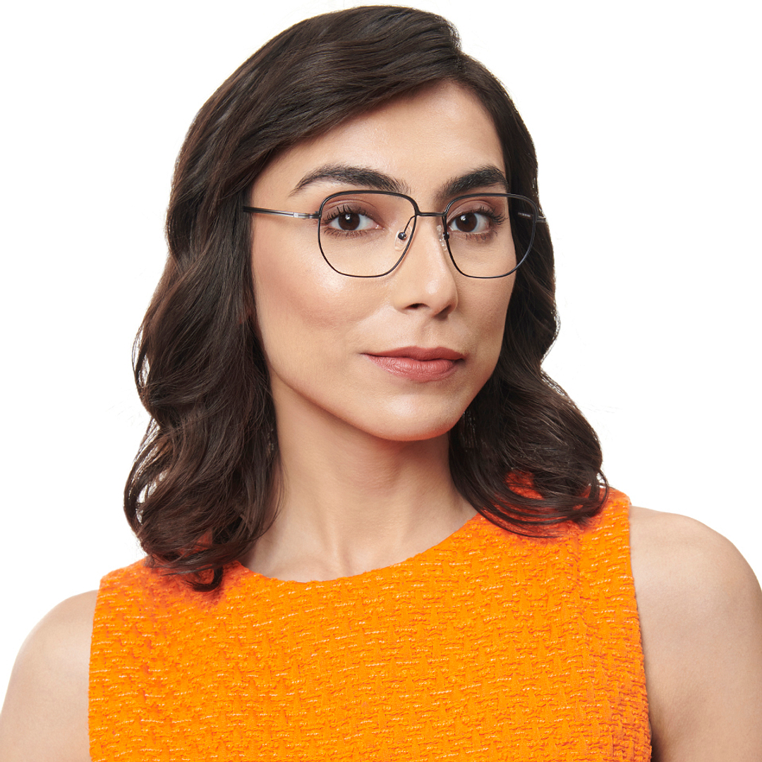 Lenskart Studio Online Mid Gunmetal Full Rim Geometric left side