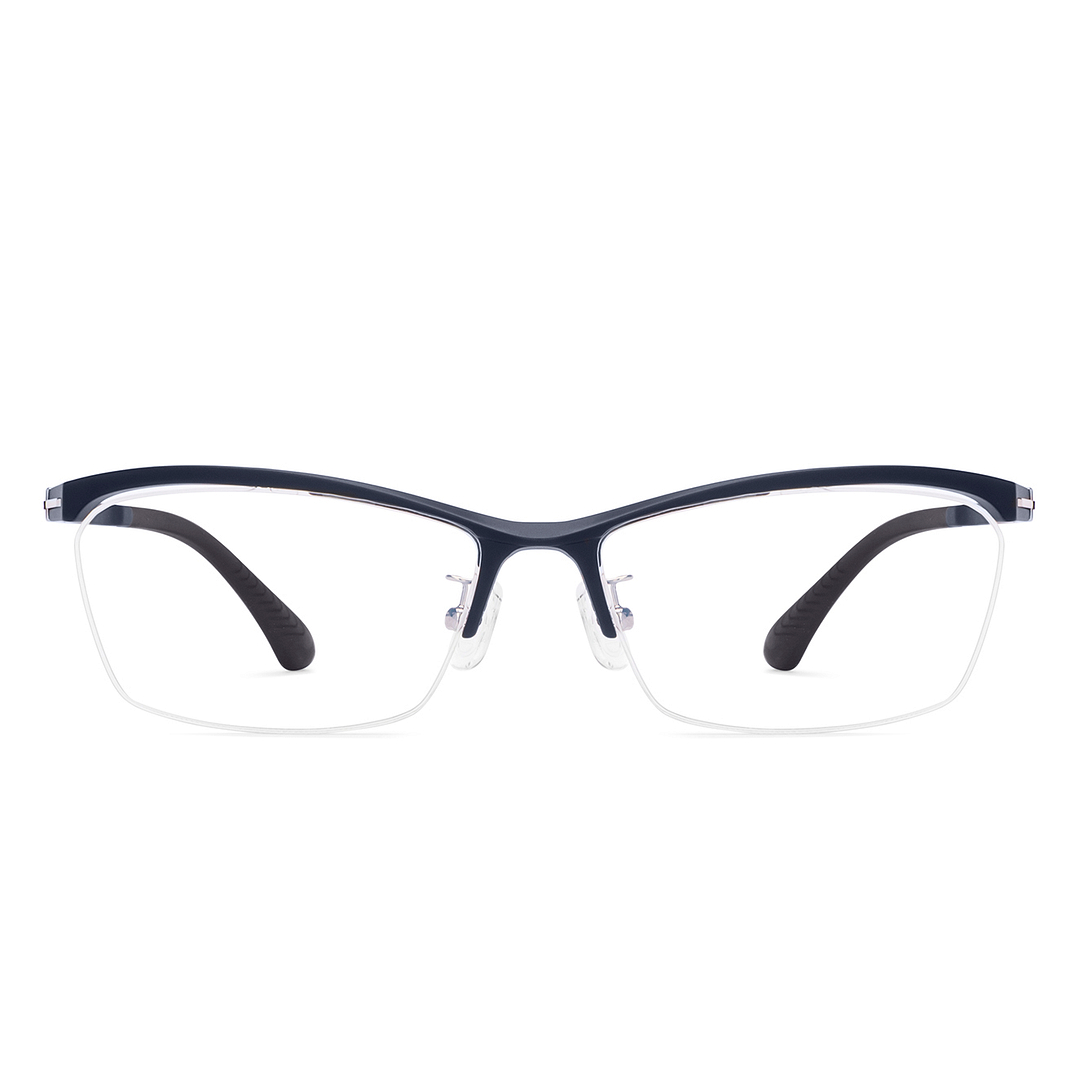 Lenskart Air Blue Half Rim Rectangle right side