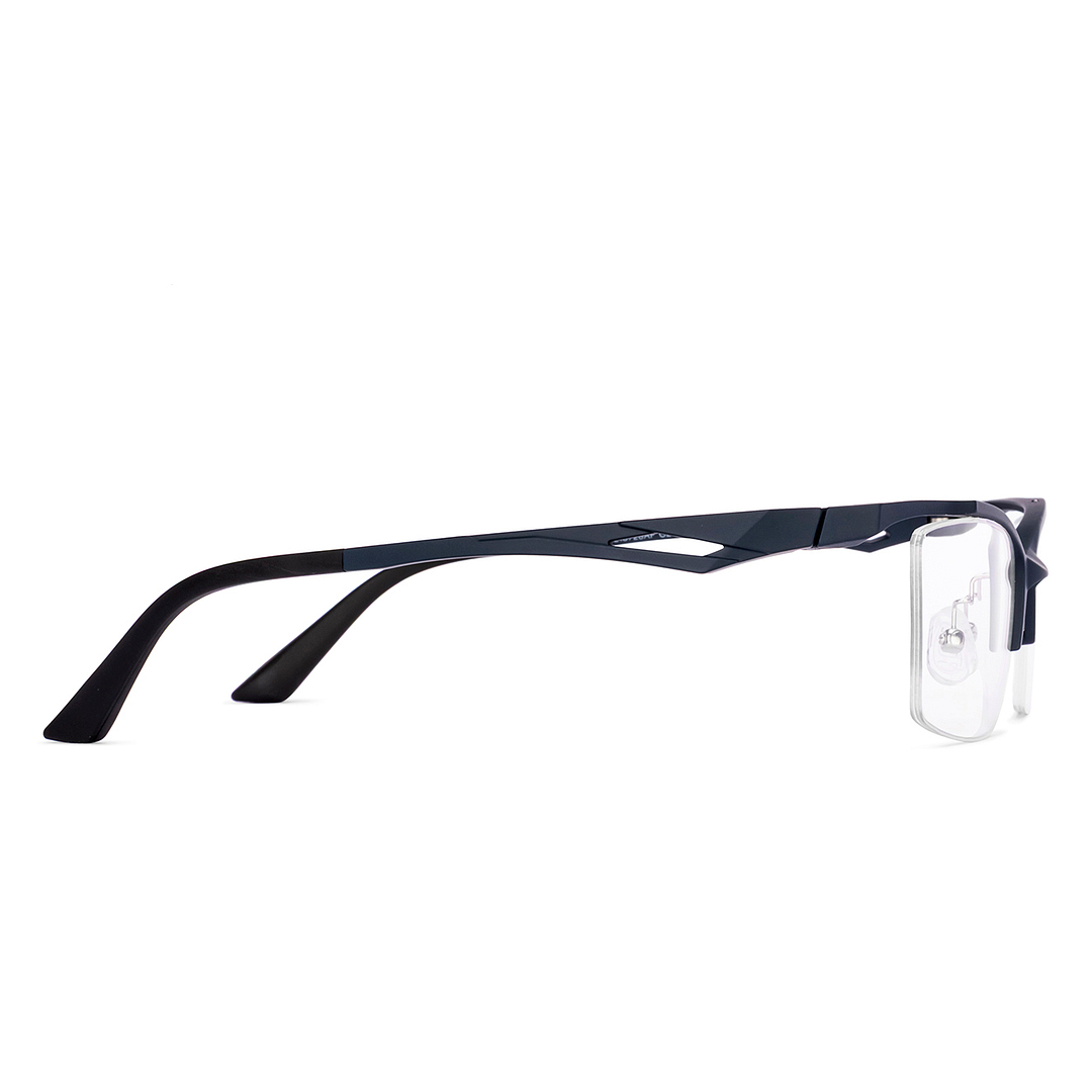 Lenskart Air Blue Half Rim Rectangle left side