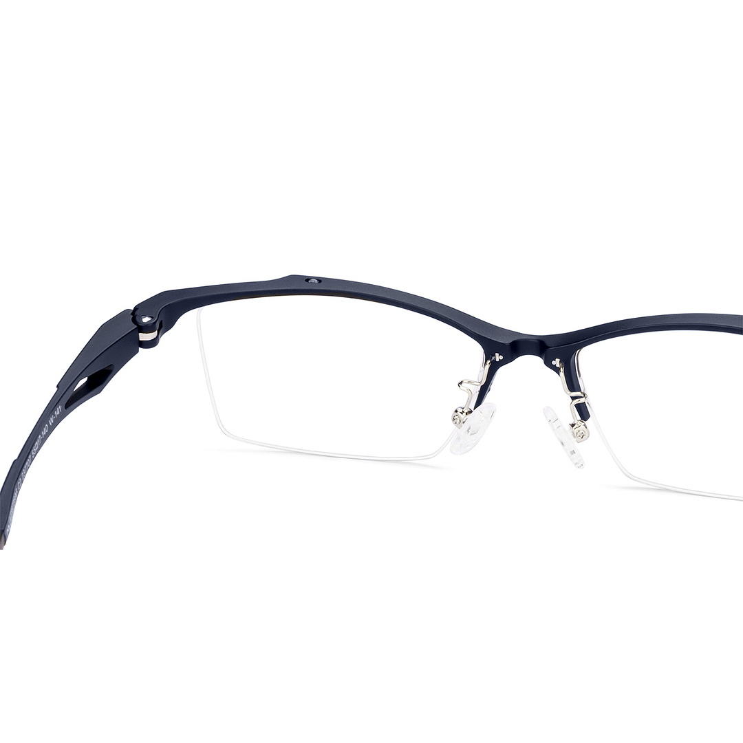 Lenskart Air Blue Half Rim Rectangle right side