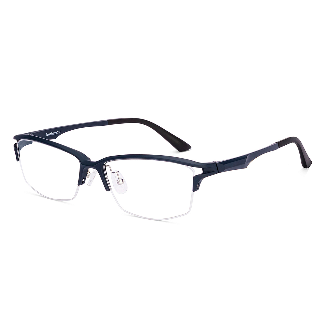 Lenskart Air Blue Half Rim Rectangle right side