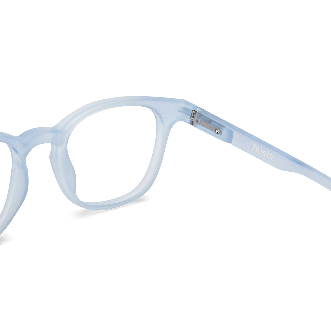 Lenskart Hustlr Blue sky Full Rim Square left side