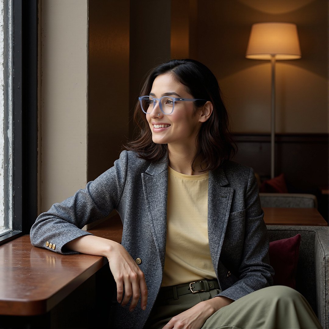 Lenskart Hustlr Blue sky Full Rim Square right side