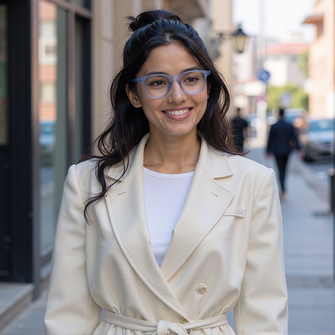 Lenskart Hustlr Blue sky Full Rim Square right side