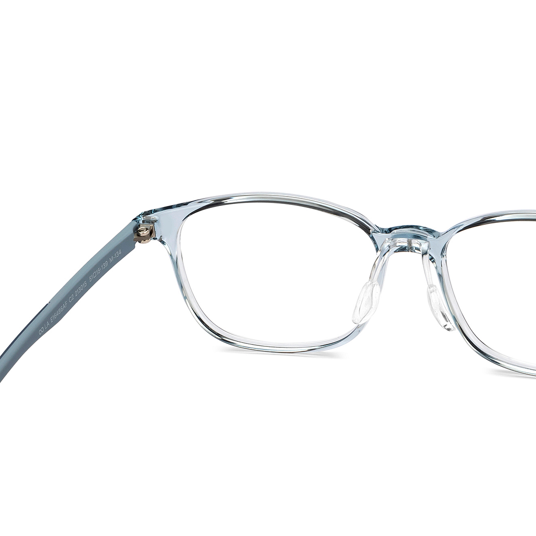 Lenskart Air Blue Transparent Full Rim Rectangle right side