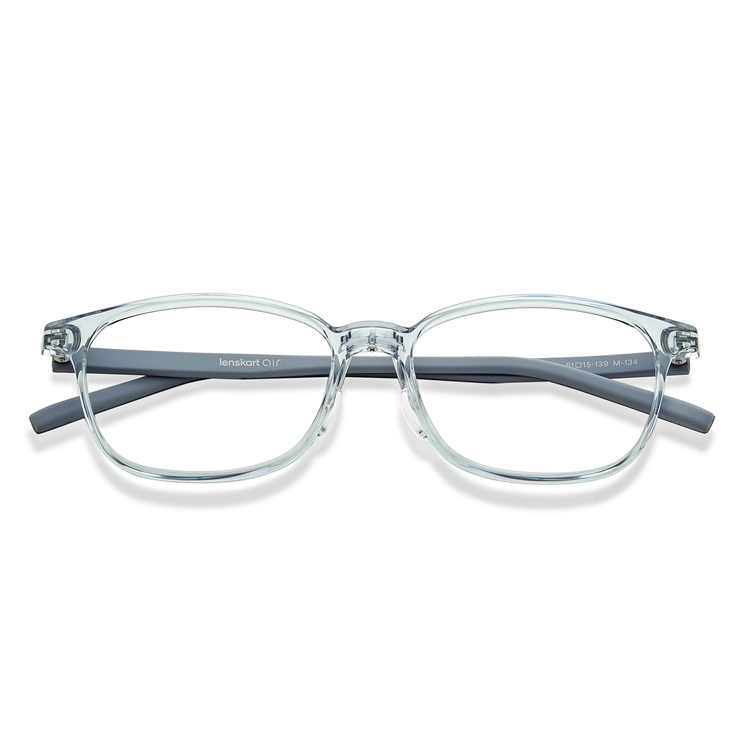 Lenskart Air Blue Transparent Full Rim Rectangle left side