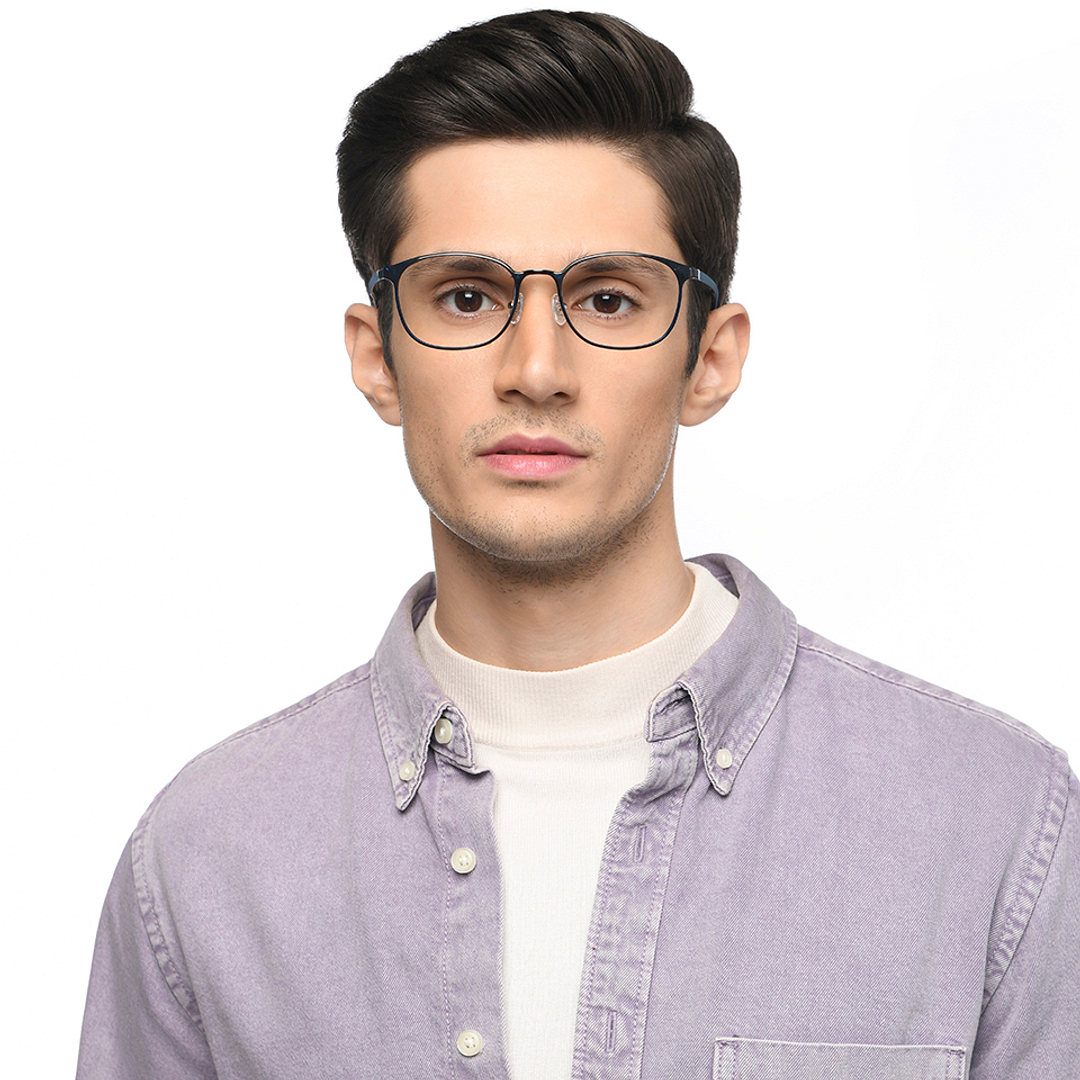 Lenskart Air Blue Transparent Full Rim Square right side