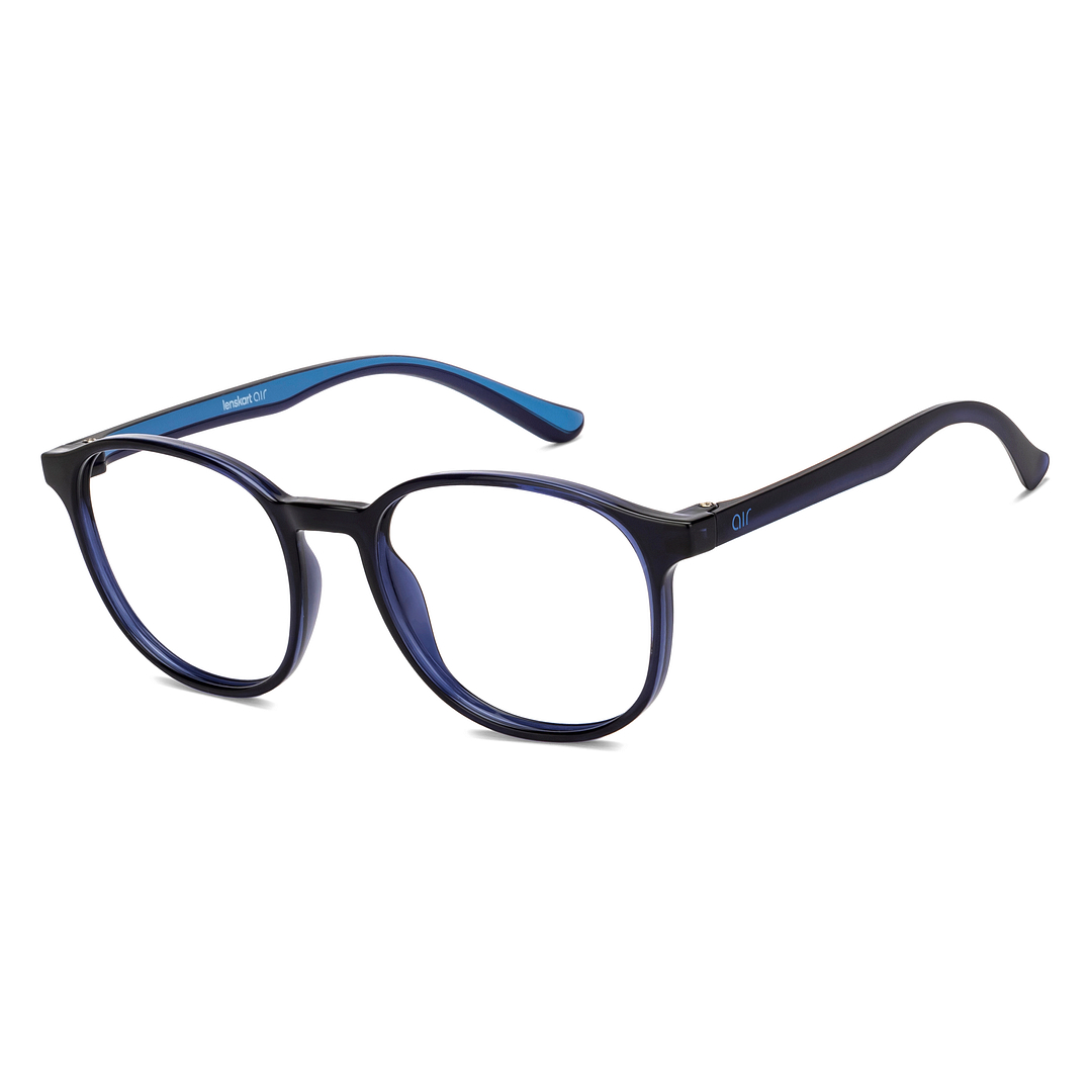 Lenskart Air Online Blue Transparent Full Rim Round right side