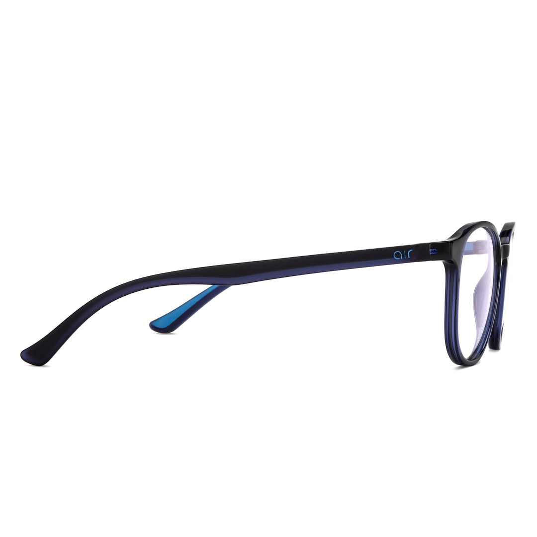 Lenskart Air Online Blue Transparent Full Rim Round left side