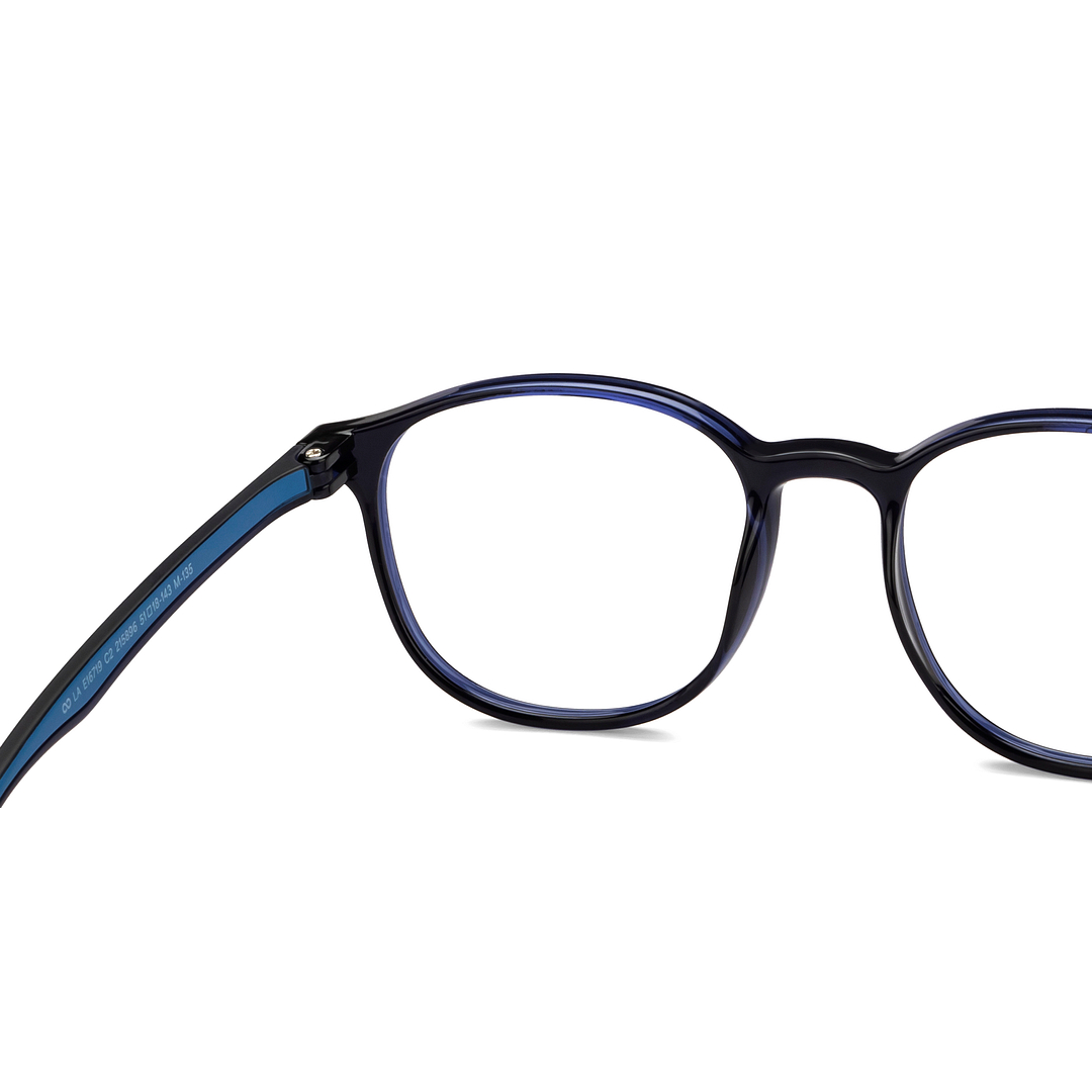 Lenskart Air Online Blue Transparent Full Rim Round right side