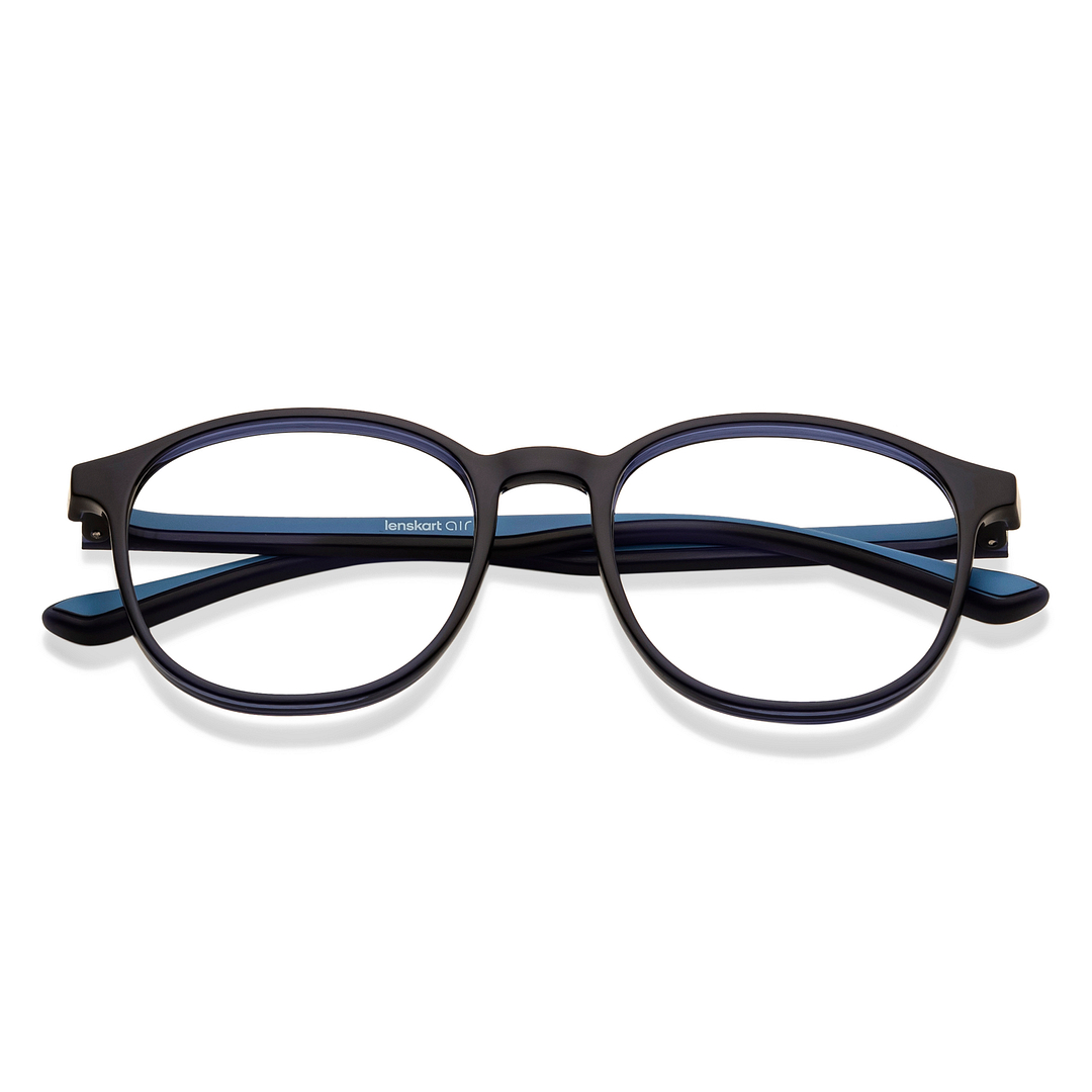 Lenskart Air Online Blue Transparent Full Rim Round left side