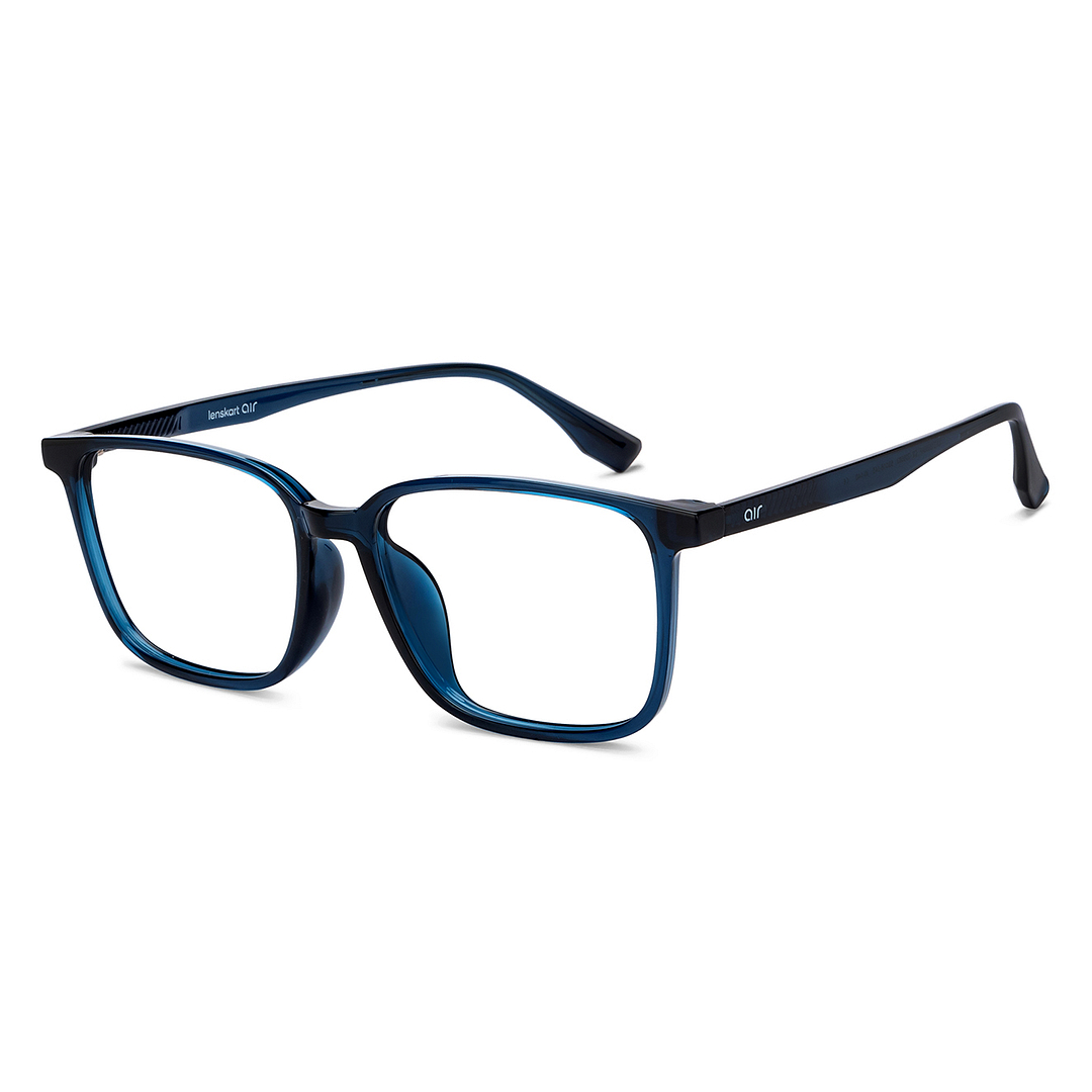 Lenskart Air Blue Transparent Full Rim Square right side