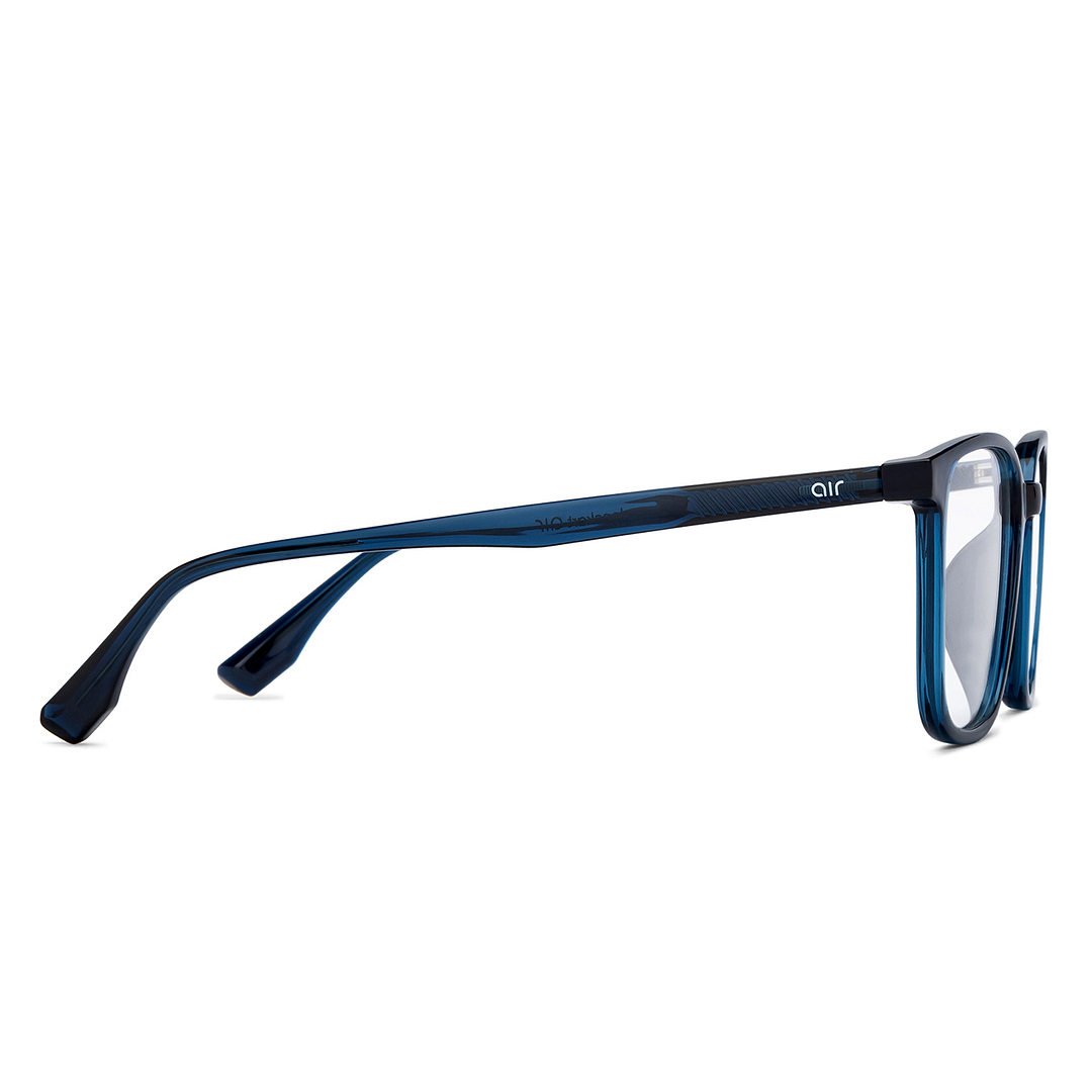 Lenskart Air Blue Transparent Full Rim Square left side