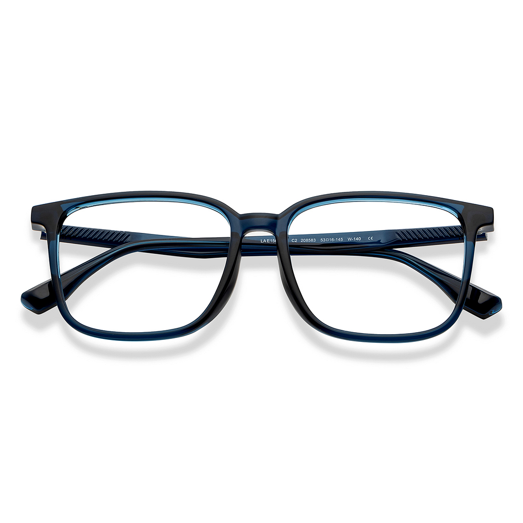 Lenskart Air Blue Transparent Full Rim Square left side