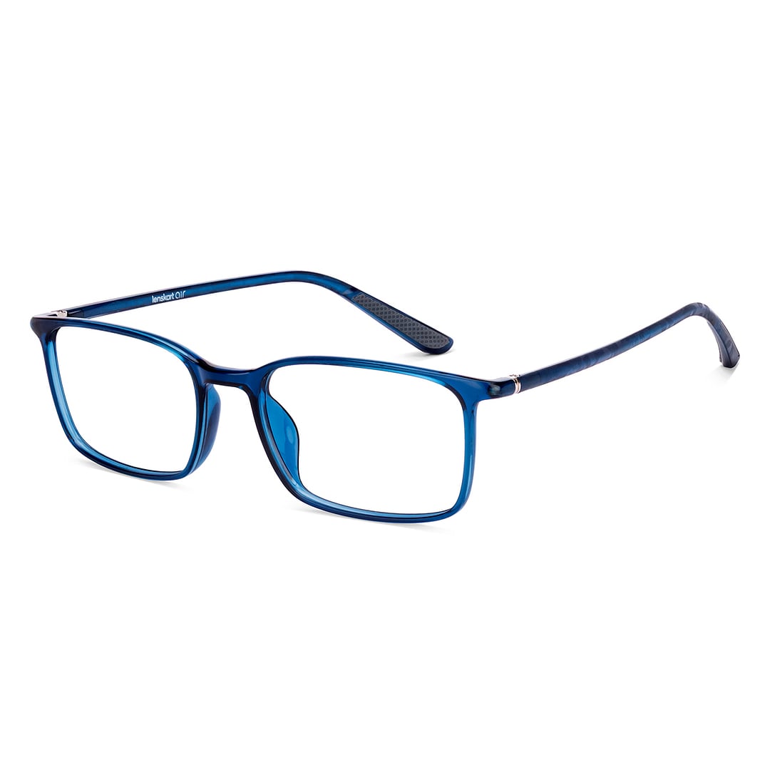 Lenskart Air Blue Transparent Full Rim Rectangle right side