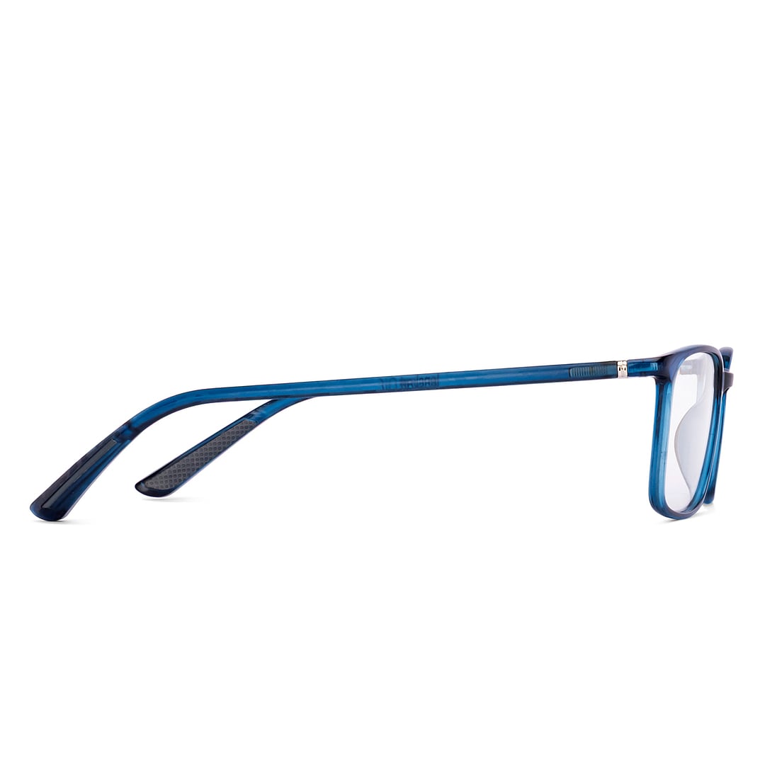 Lenskart Air Blue Transparent Full Rim Rectangle left side
