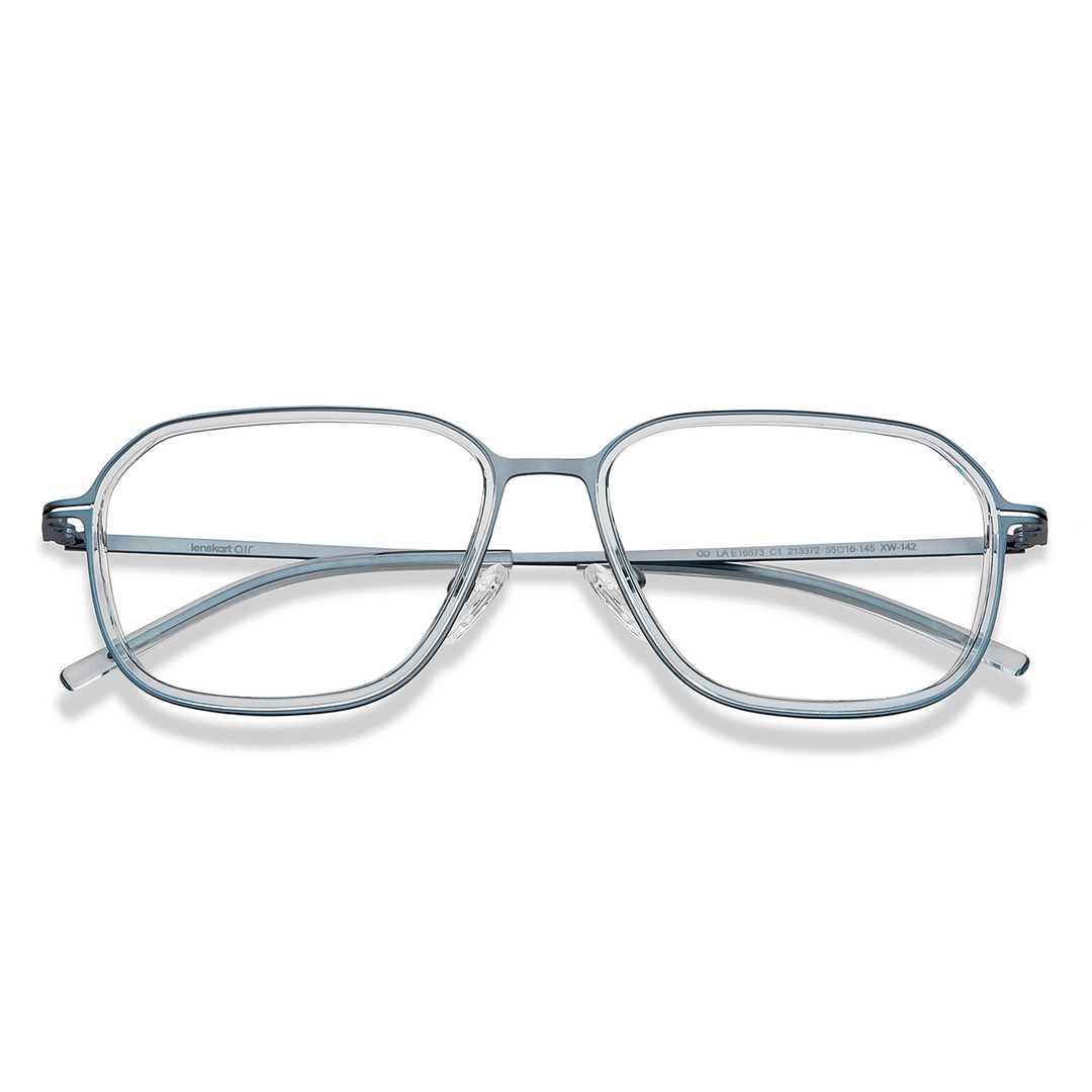 Lenskart Air Online Blue Transparent Full Rim Square left side