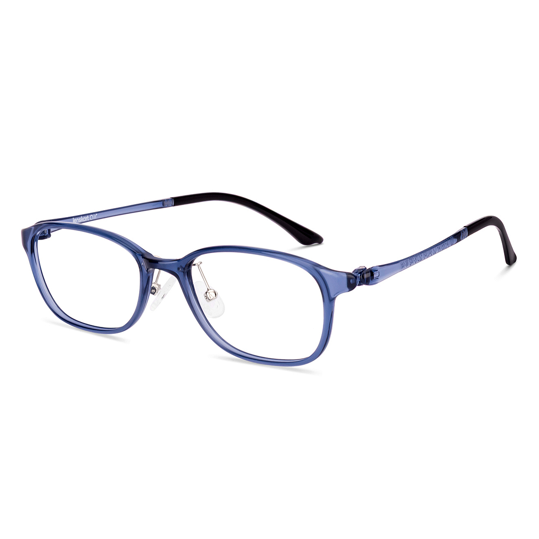 Lenskart Air Blue Transparent Full Rim Rectangle left side