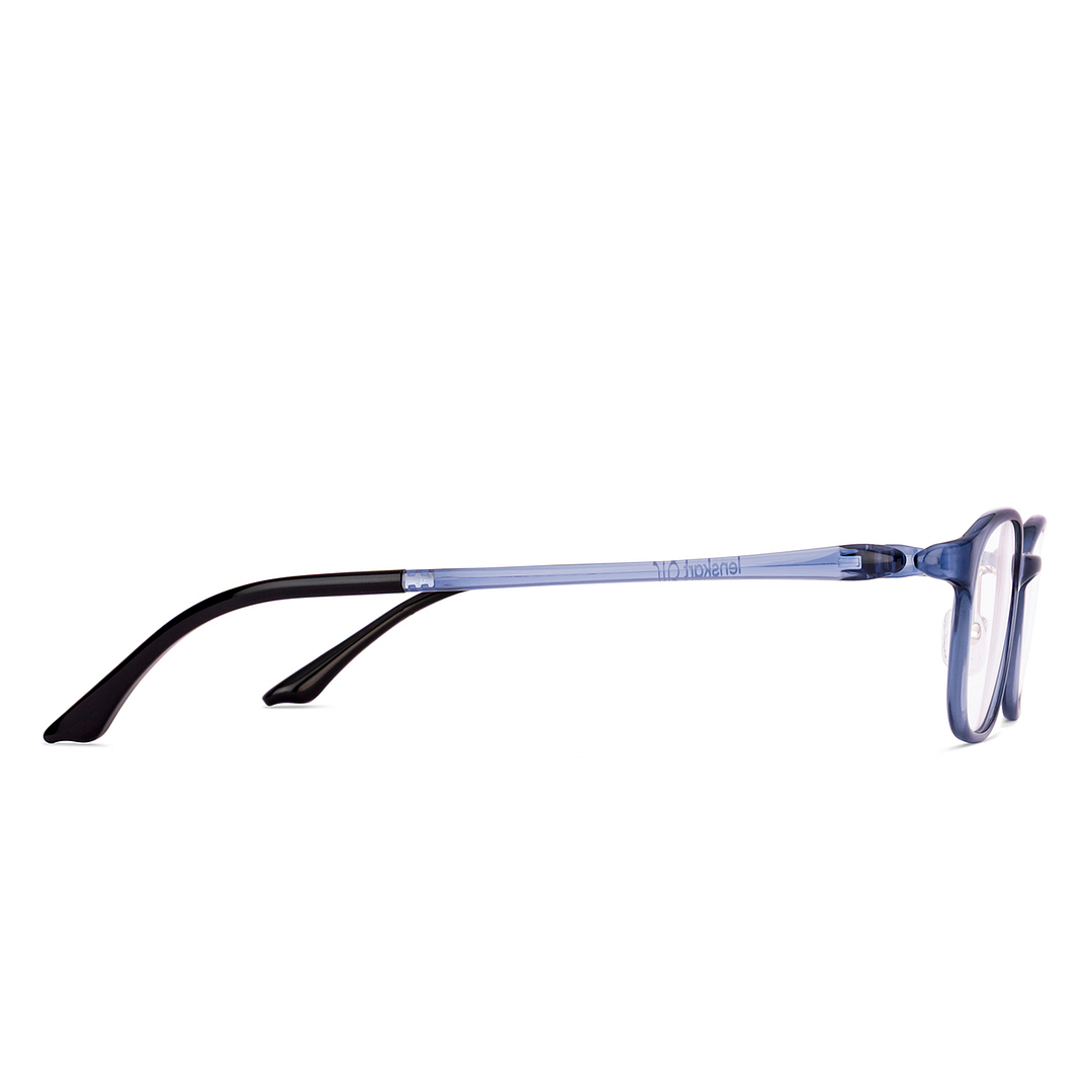 Lenskart Air Blue Transparent Full Rim Rectangle left side