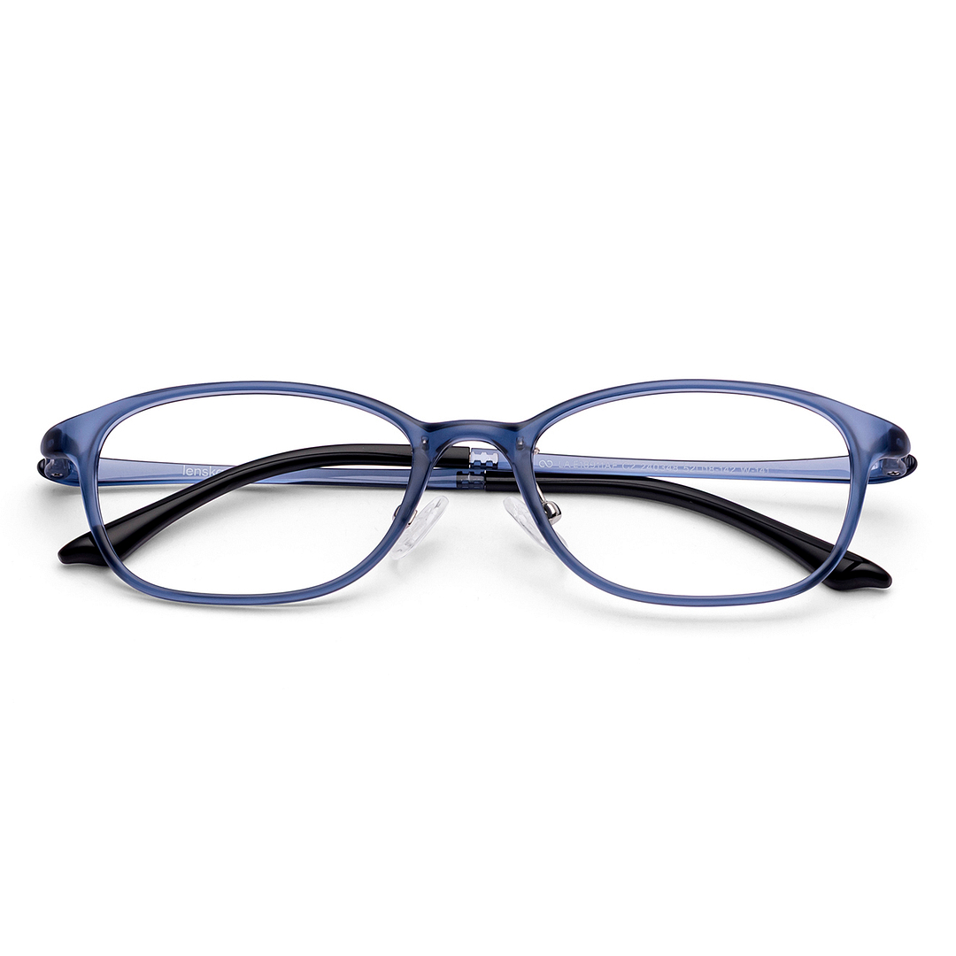 Lenskart Air Blue Transparent Full Rim Rectangle left side