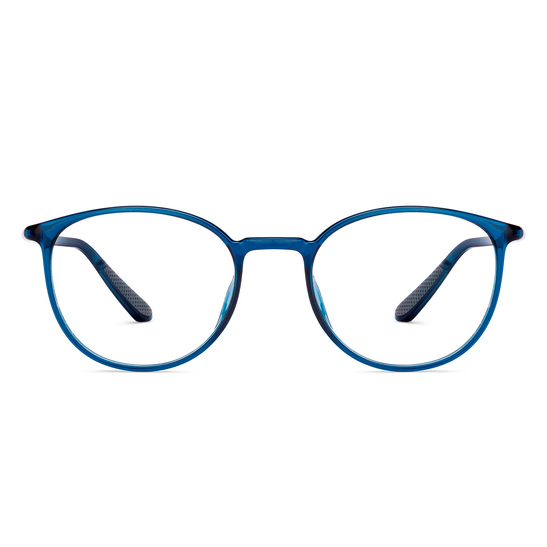 Lenskart Air Blue Transparent Full Rim Round right side