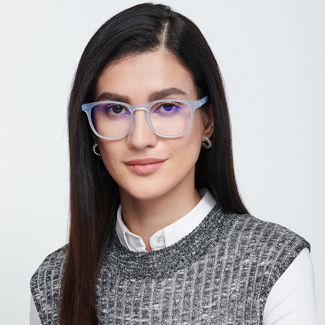 Lenskart Hustlr Blue sky Full Rim Square right side