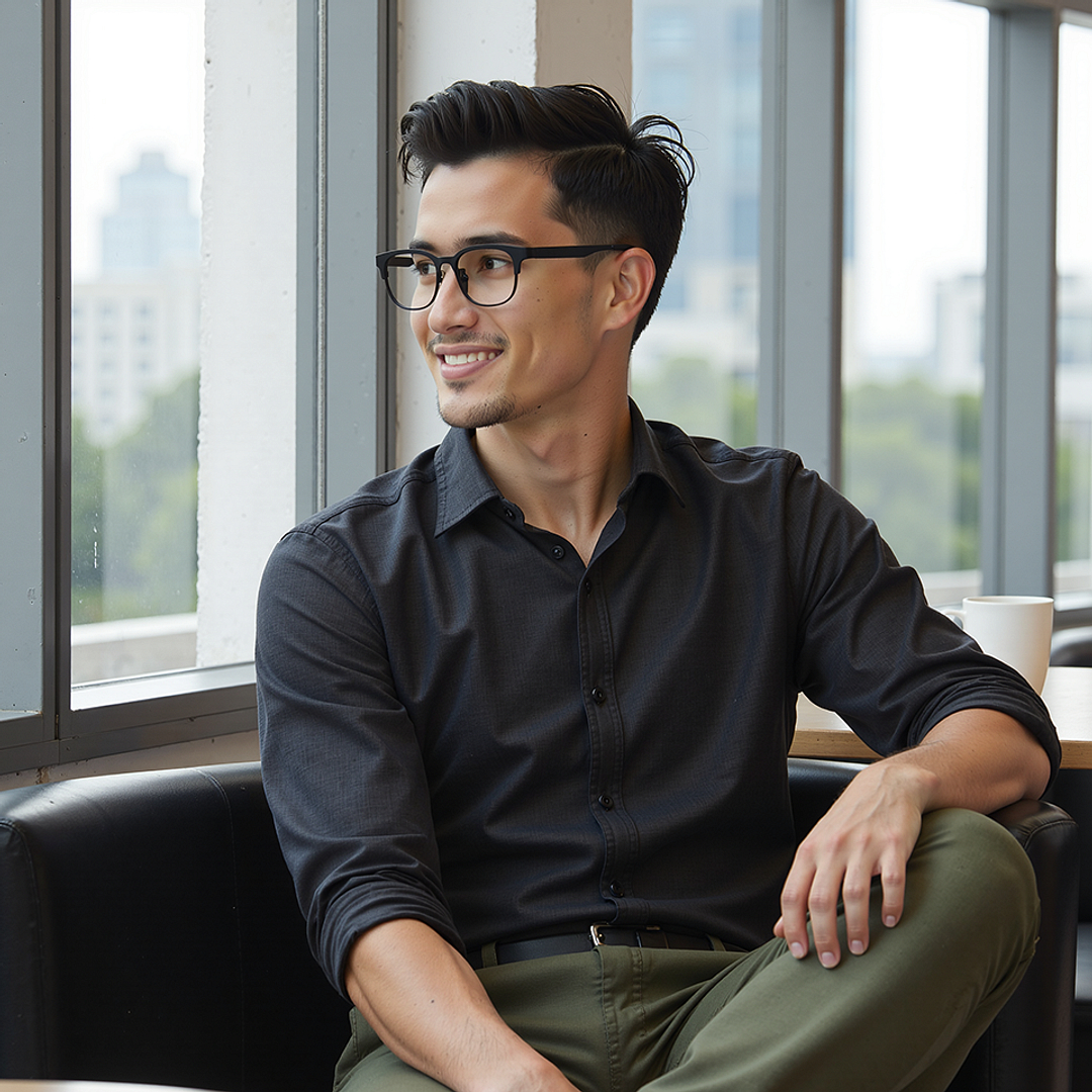 Lenskart Air Black Full Rim Square right side