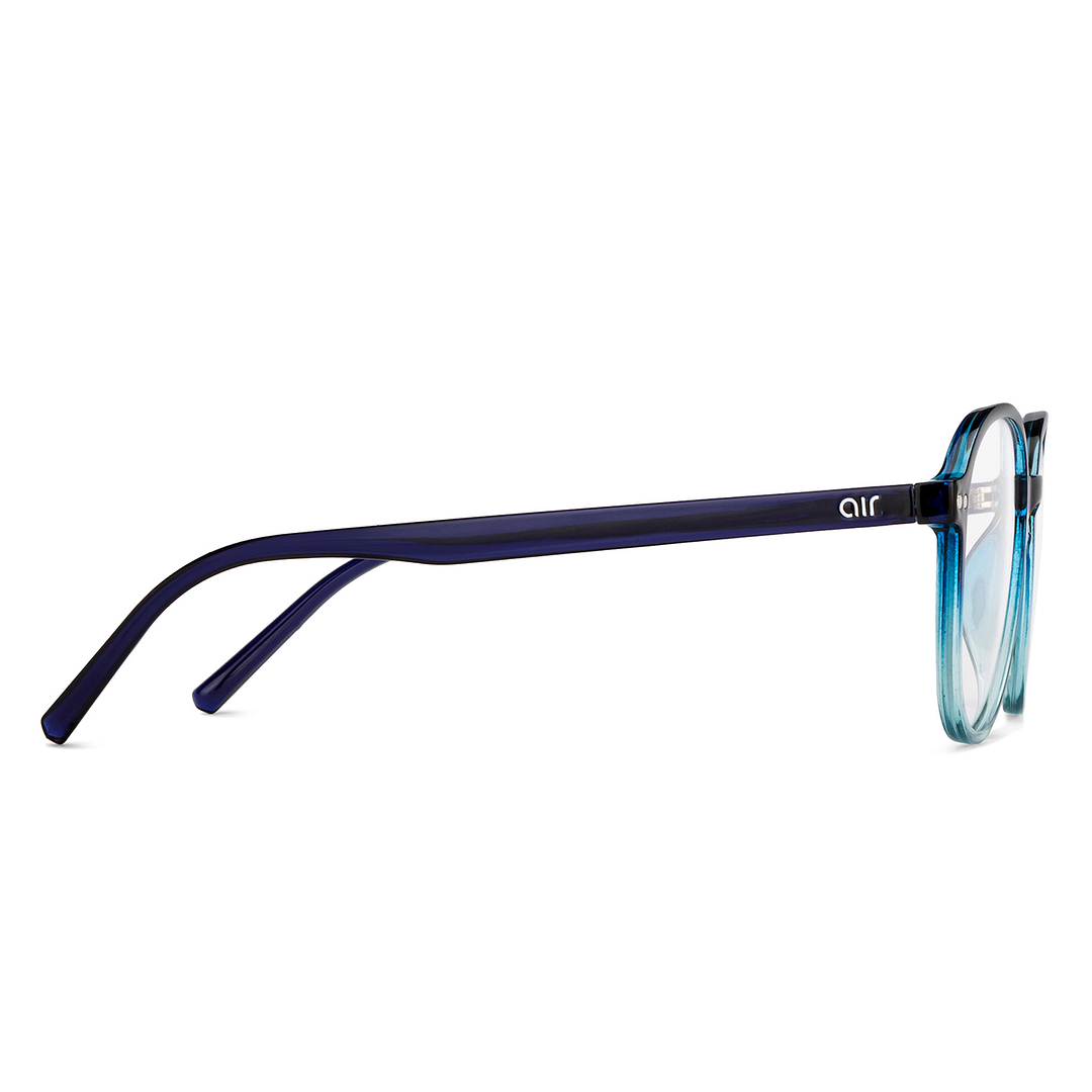 Lenskart Air Online Blue Transparent Full Rim Round left side