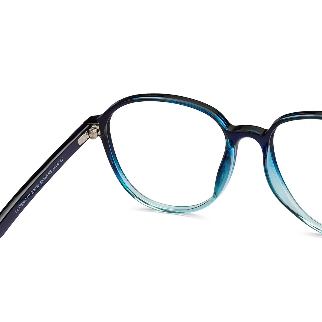 Lenskart Air Online Blue Transparent Full Rim Round right side