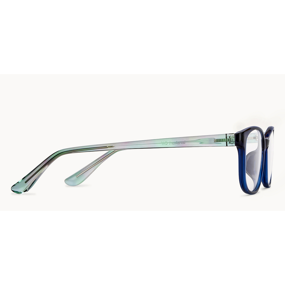 Lenskart Air Online Blue Transparent Full Rim Rectangle left side