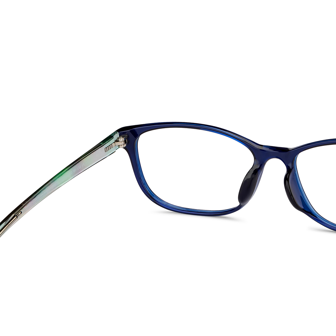 Lenskart Air Online Blue Transparent Full Rim Rectangle left side