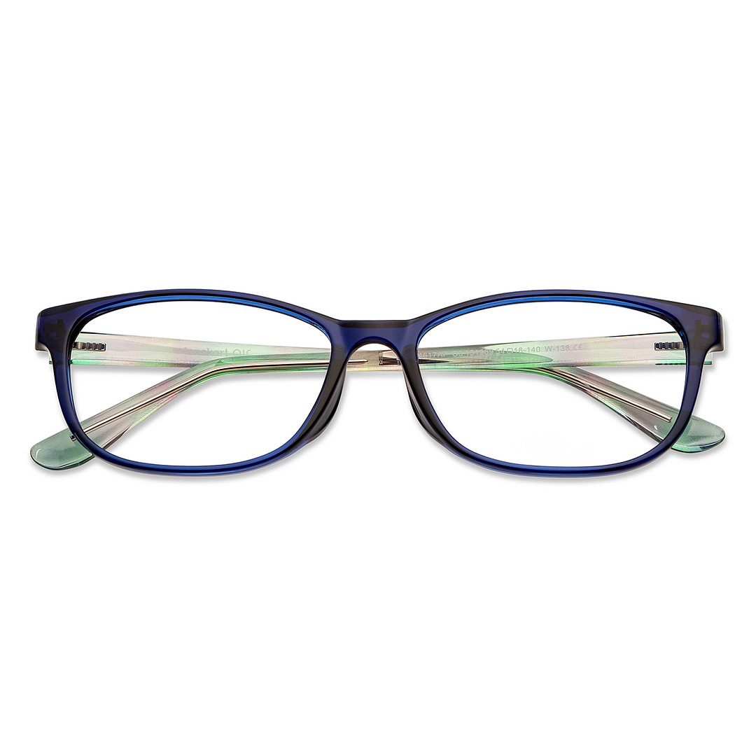 Lenskart Air Online Blue Transparent Full Rim Rectangle right side