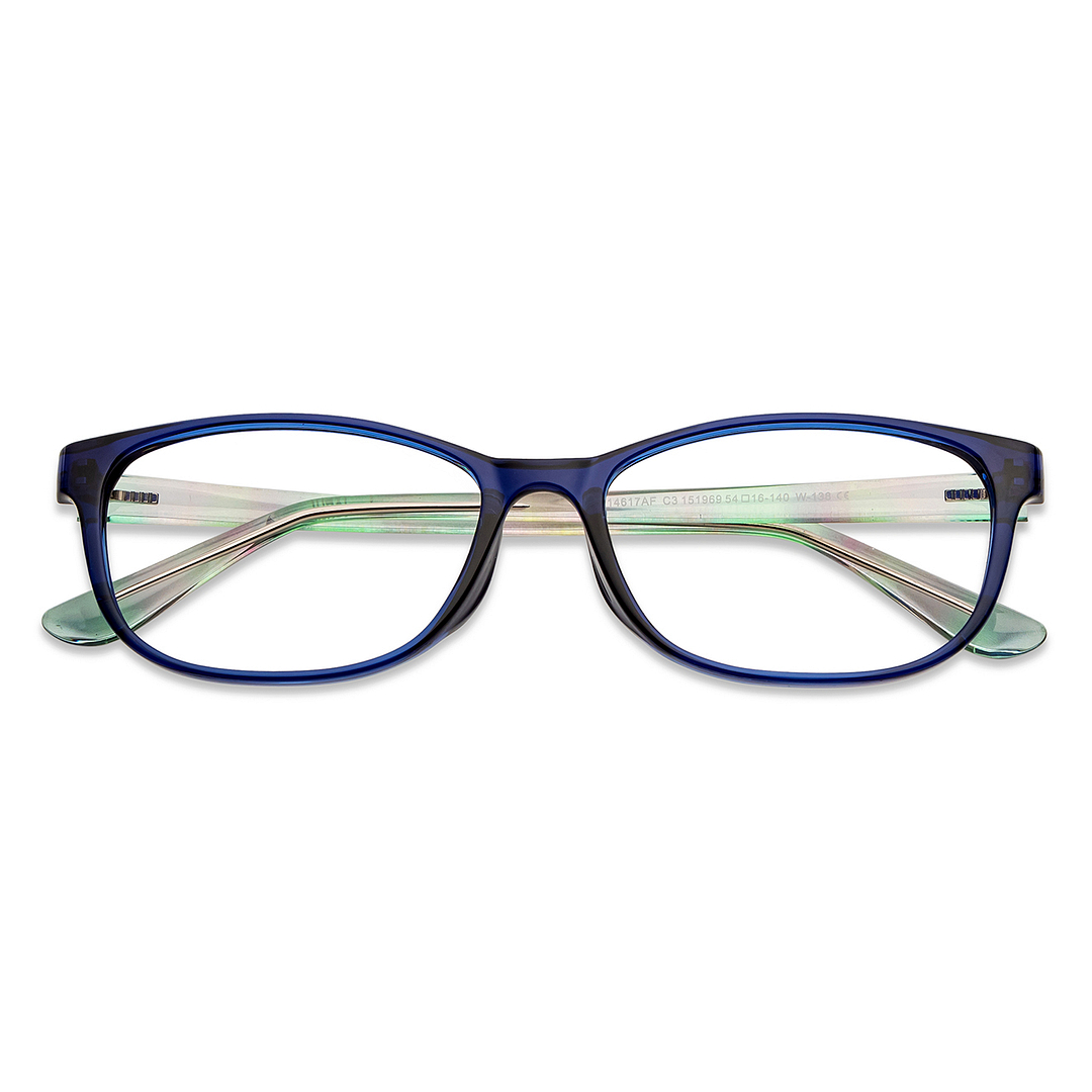 Lenskart Air Online Blue Transparent Full Rim Rectangle left side