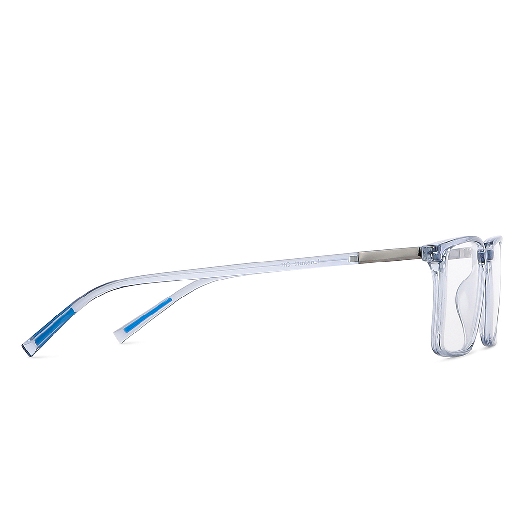 Lenskart Air Blue Transparent Full Rim Rectangle left side
