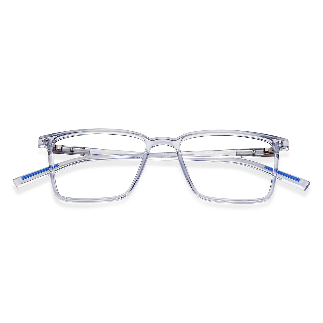 Lenskart Air Blue Transparent Full Rim Rectangle left side