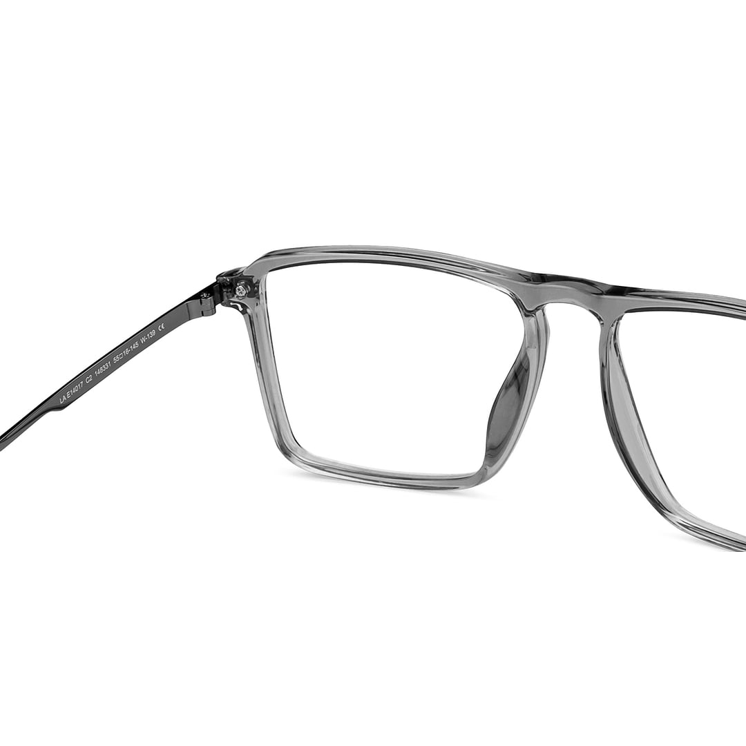 Lenskart Air Gray Transparent Full Rim Rectangle right side