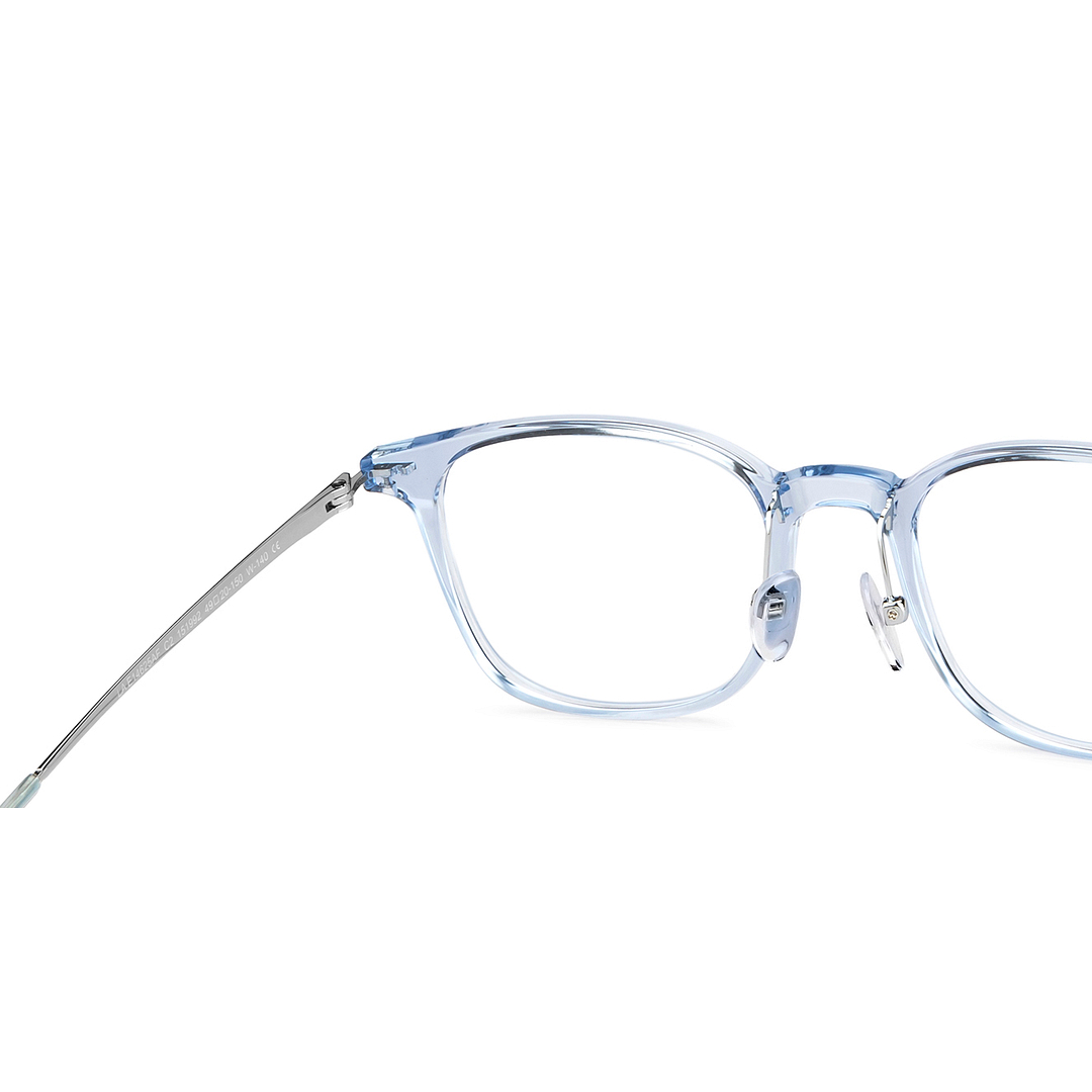 Lenskart Air Online Blue Transparent Full Rim Round right side