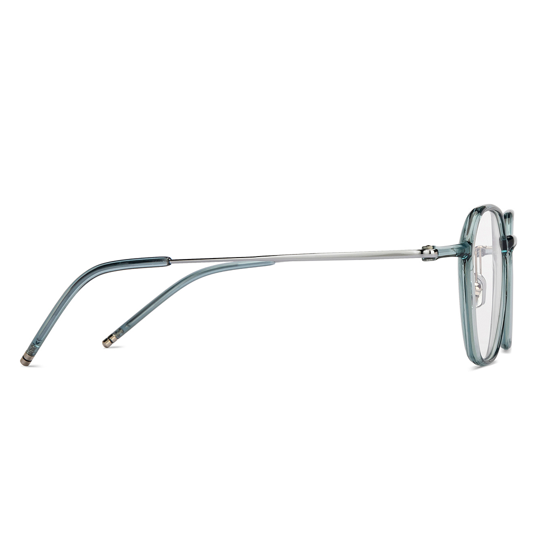 Lenskart Blue Transparent Full Rim Geometric left side