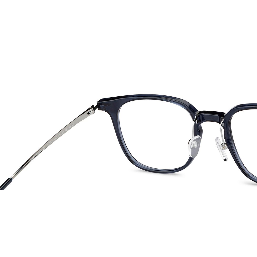 Lenskart Air Online Blue Transparent Full Rim Round right side